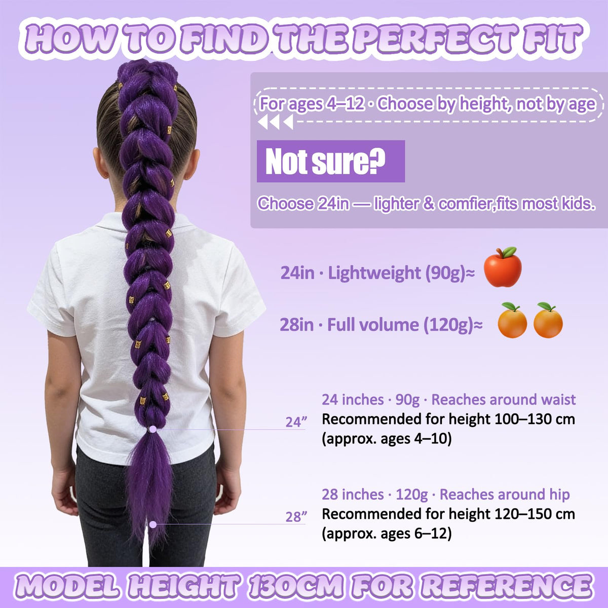 GetGal prestyled braid 71 cm length adds dramatic volume.