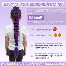 GetGal prestyled braid 71 cm length adds dramatic volume.