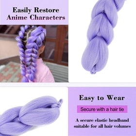 GetGal purple ponytail perfect for Halloween, cosplay, and events.