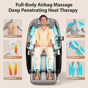 Gethope zero gravity recline elevates legs above heart level for spinal relief.