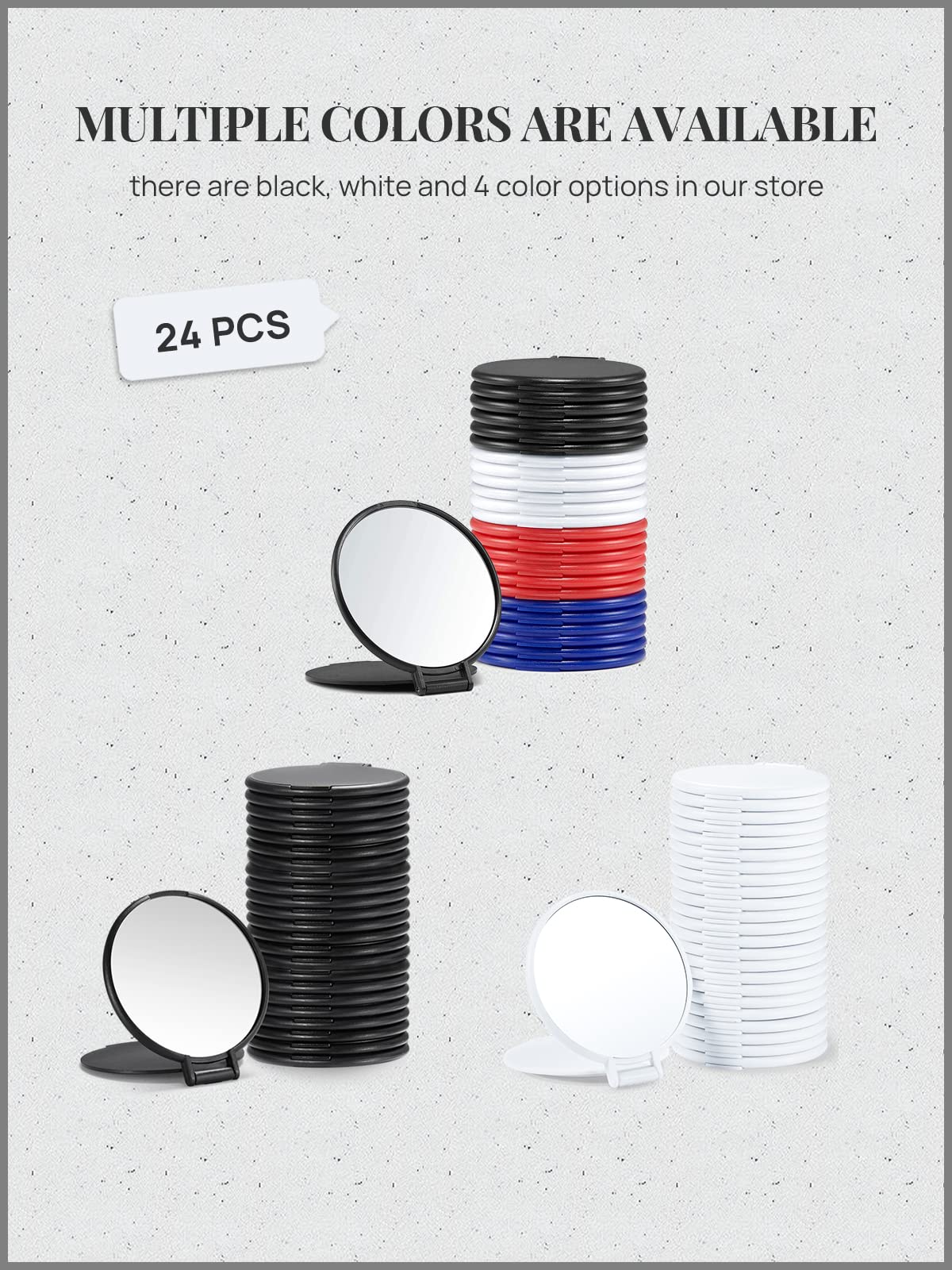 Getinbulk color-palette compact mirrors display a versatile choice for gifts.