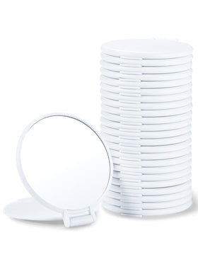 Getinbulk compact mirror white, purse-friendly for quick touch-ups on the go.