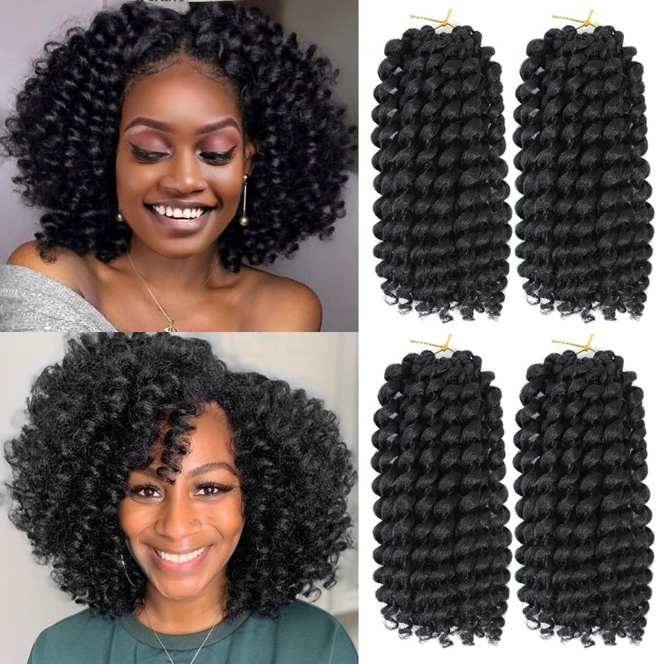 GetMaige Jamaican Bounce crochet hair 12-inch pack showing fluffy, voluminous roots