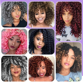 GetMaige model wearing 12-inch Jamaican Bounce crochet hair for daily wear