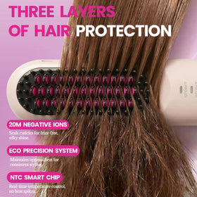 GEVOODIX cordless straightening brush battery pack enables cord-free styling anywhere