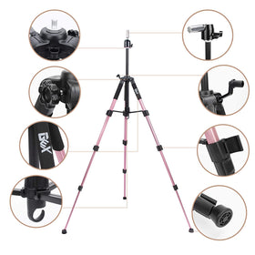 GEX 55-inch adjustable mannequin tripod keeps wigs steady while styling.