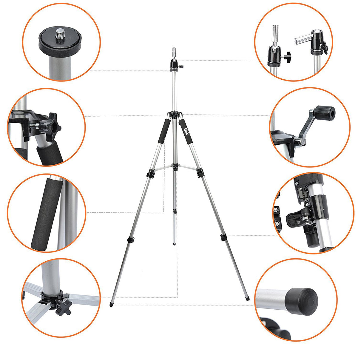 GEXWORLDWIDE heavy-duty aluminum tripod stand for reliable wig practice.