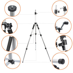 GEXWORLDWIDE heavy-duty aluminum tripod stand for reliable wig practice.