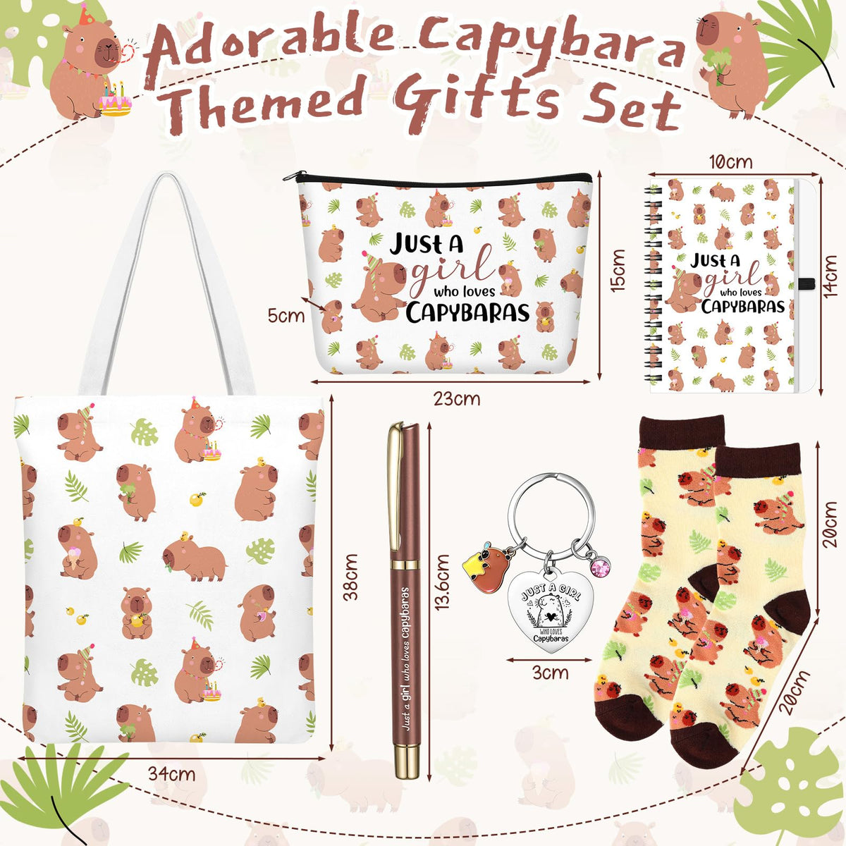 Geyoga capybara cosmetic bag keeps essentials organized on the go