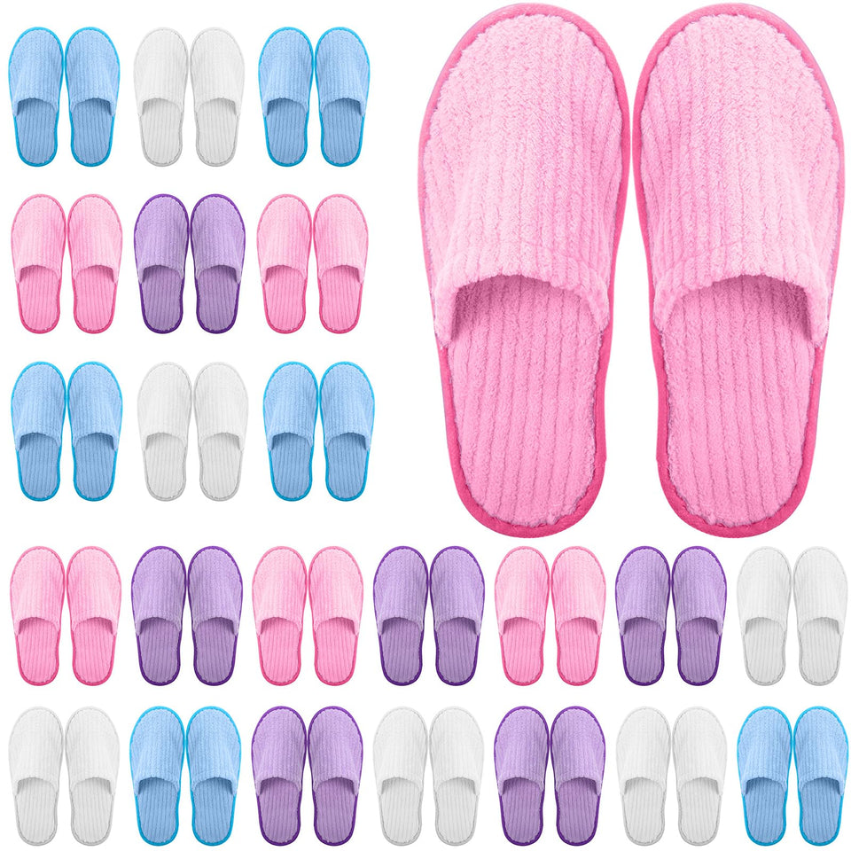 Geyoga disposable slippers set of 24, individually wrapped for clean guest use