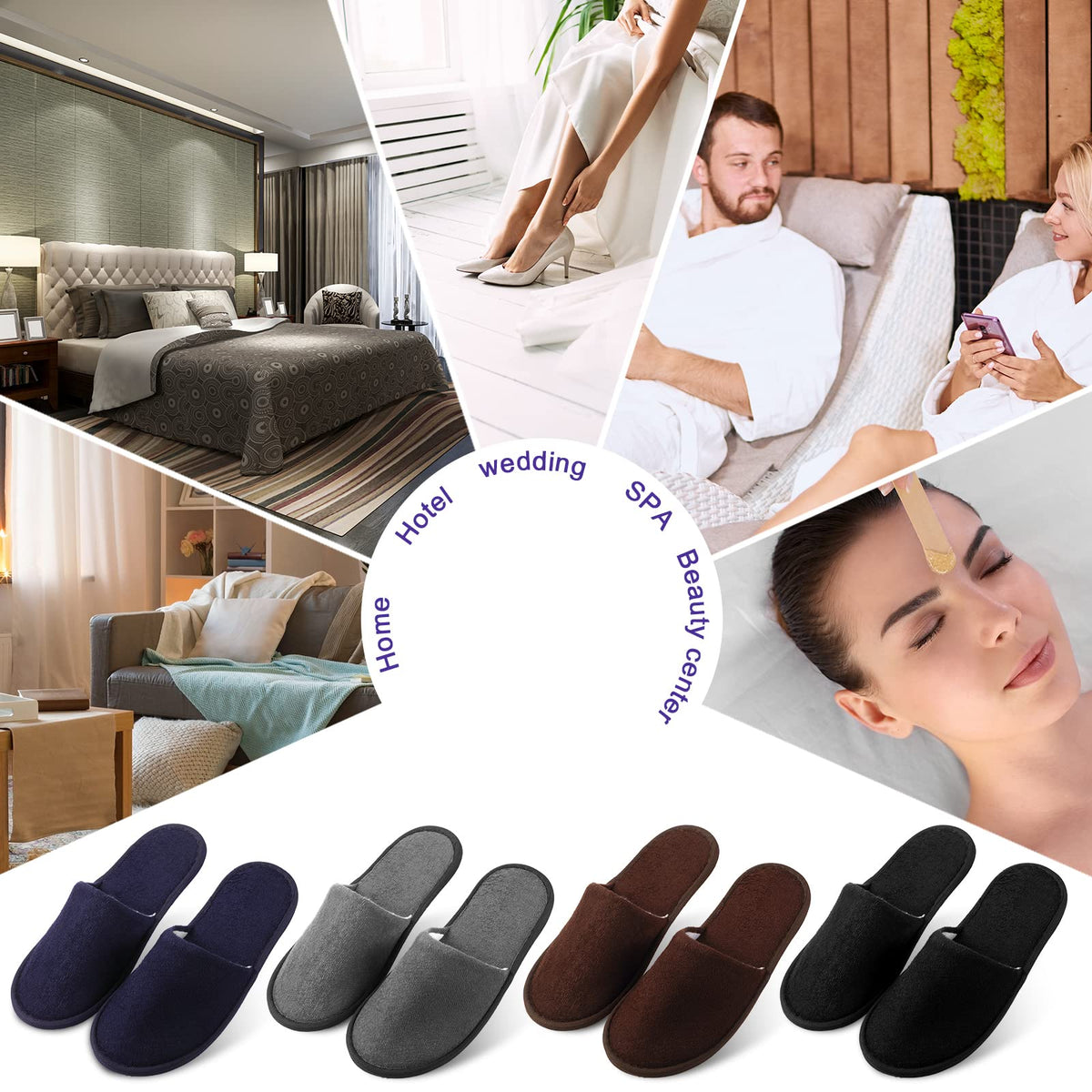 Geyoga compact travel-friendly packaging keeps slippers clean and portable
