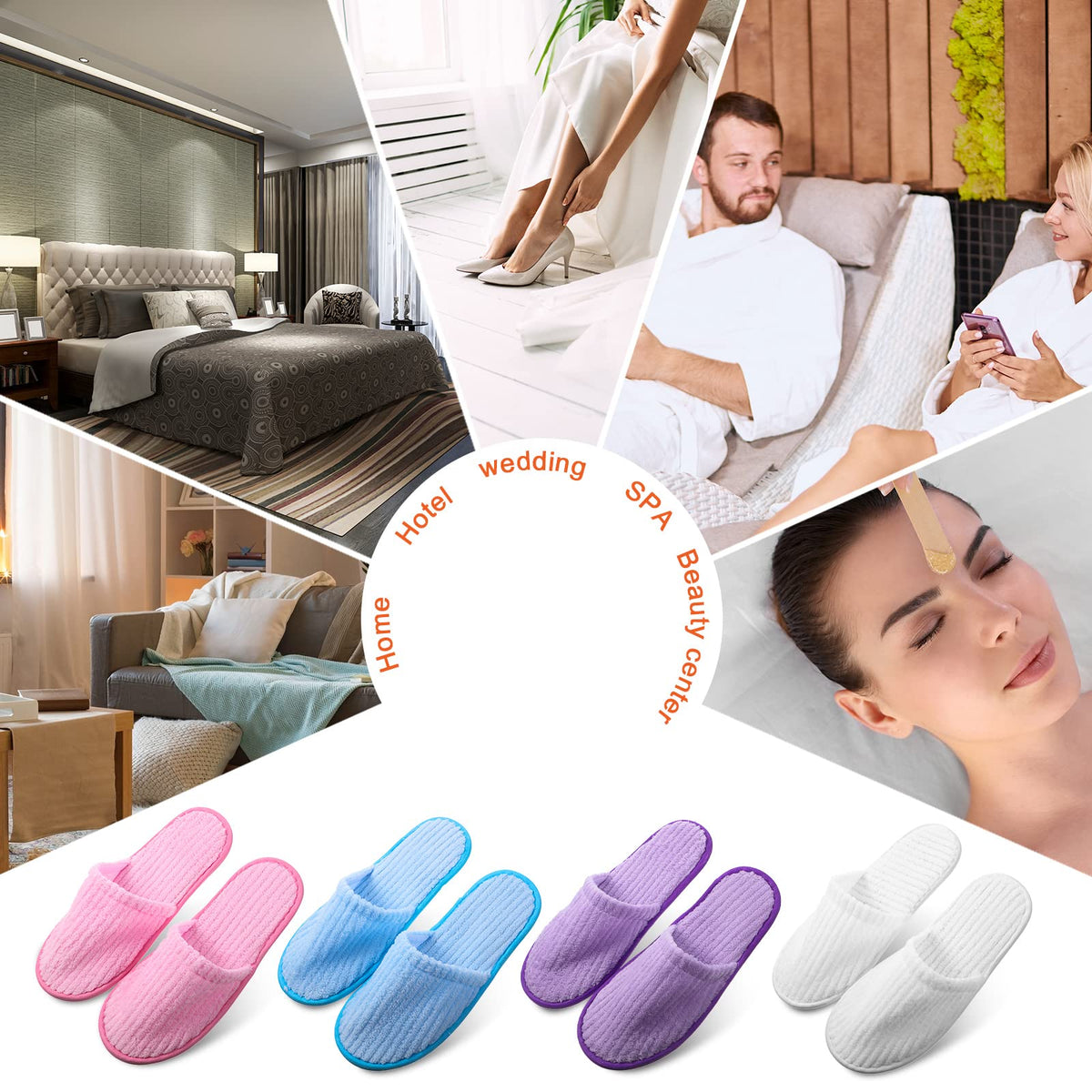 Geyoga size 28x11 cm slippers fit most guests comfortably