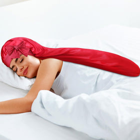 Geyoga satin bonnet trio colors on packaging suggesting versatile styling