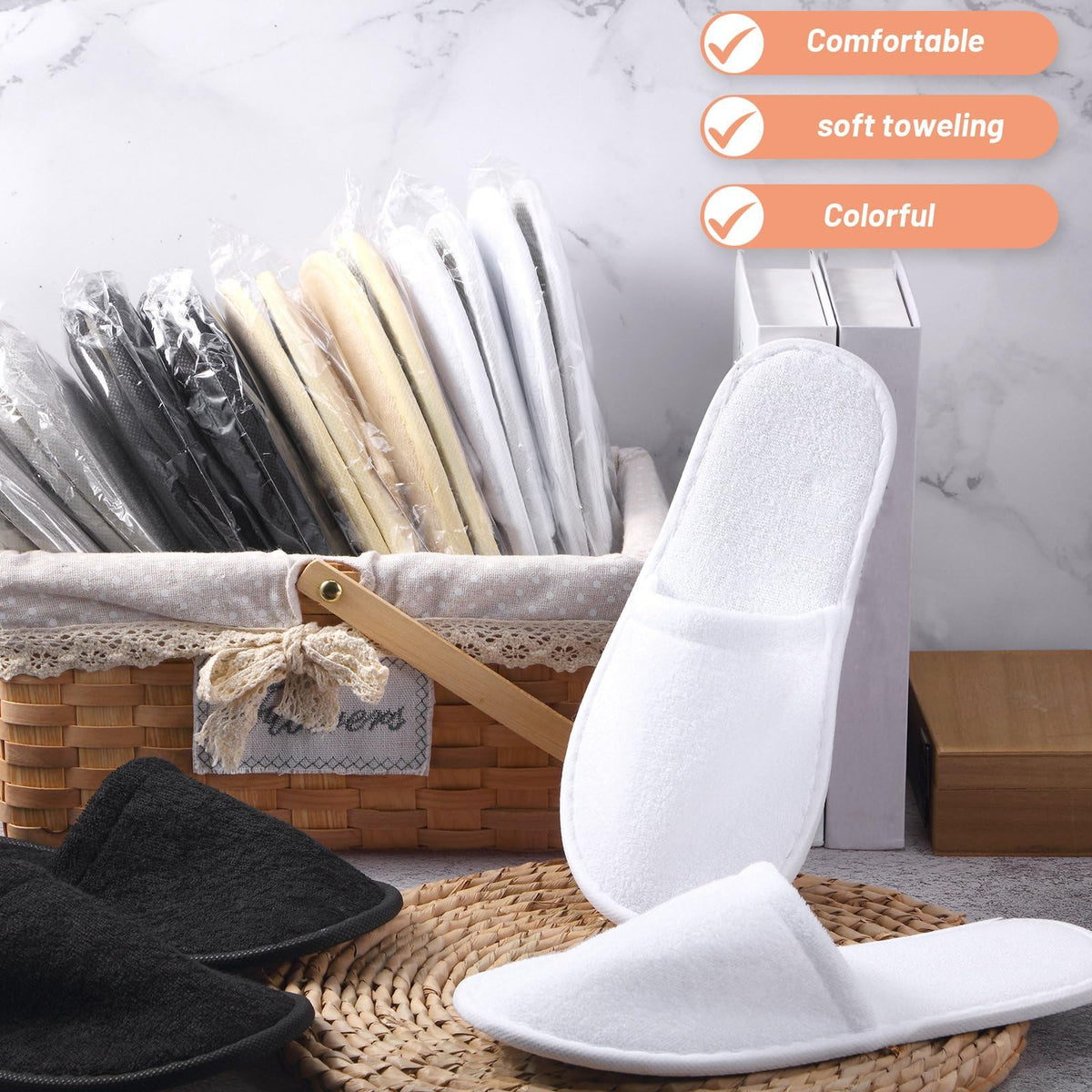 Geyoga EVA sole slippers provide non-slip grip for safe indoor wear.