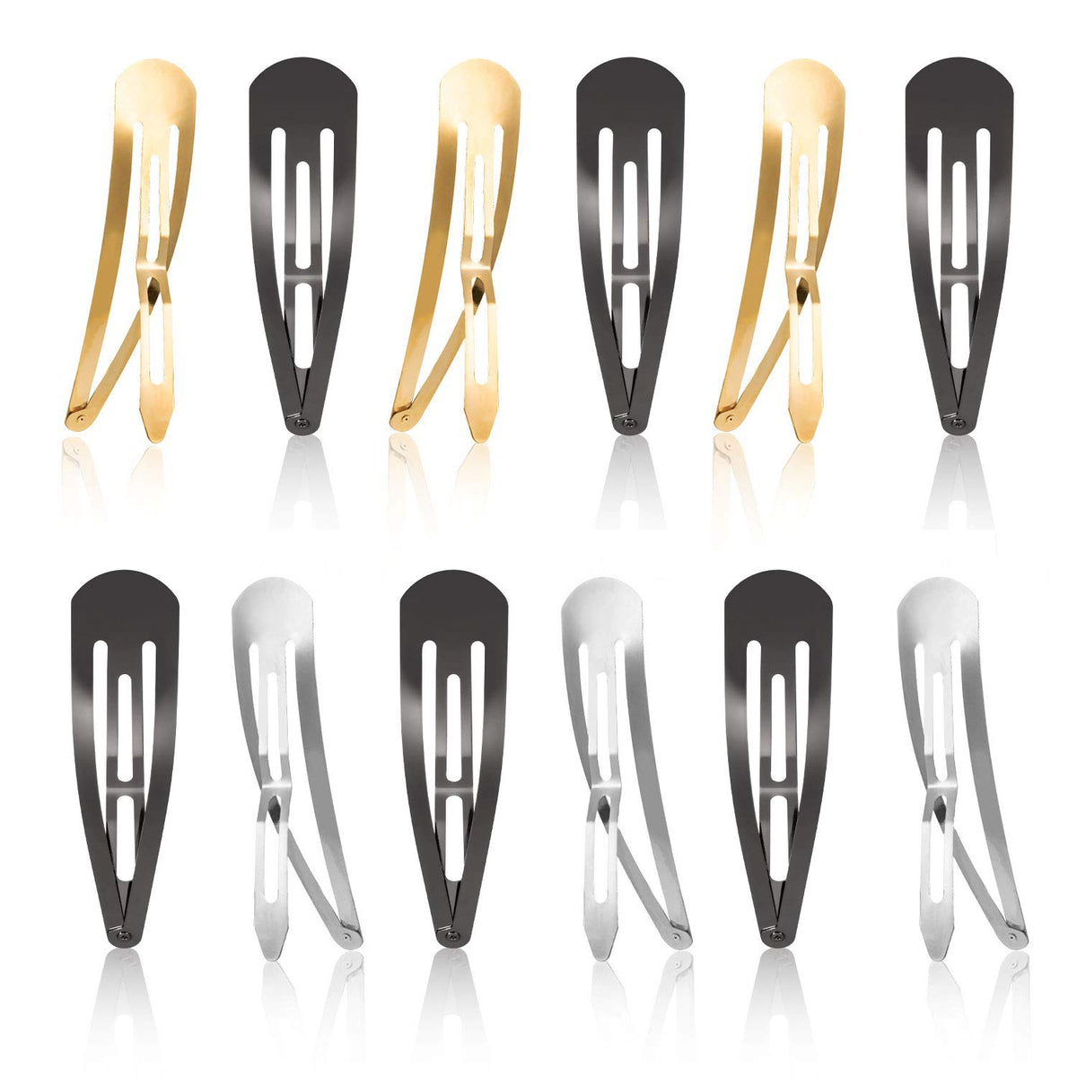 Geyoga 4inch metal snap hair clip detailed finish adds stylish accent