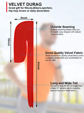 Geyoga wide-straps durag detail showing secure, adjustable fit.