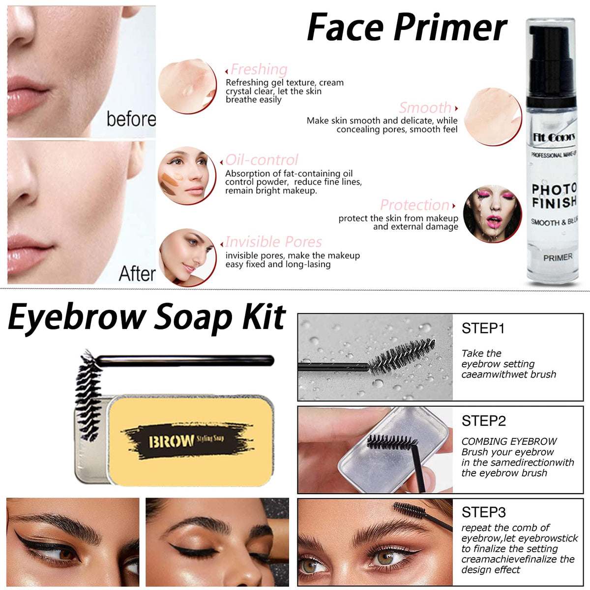 Geyomi eyebrow soap for grooming and setting brows