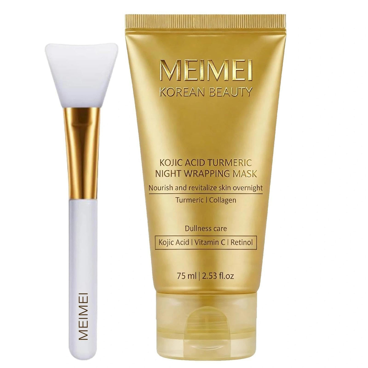 GFG Meimei turmeric wrapping mask packaging showcases premium Korean beauty branding for radiant skin.