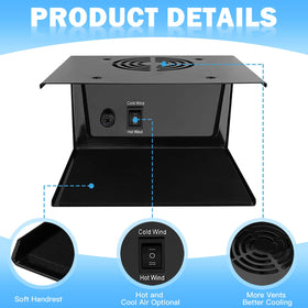 GGAIFbp nail dryer side profile displays compact, sturdy design ideal for salons