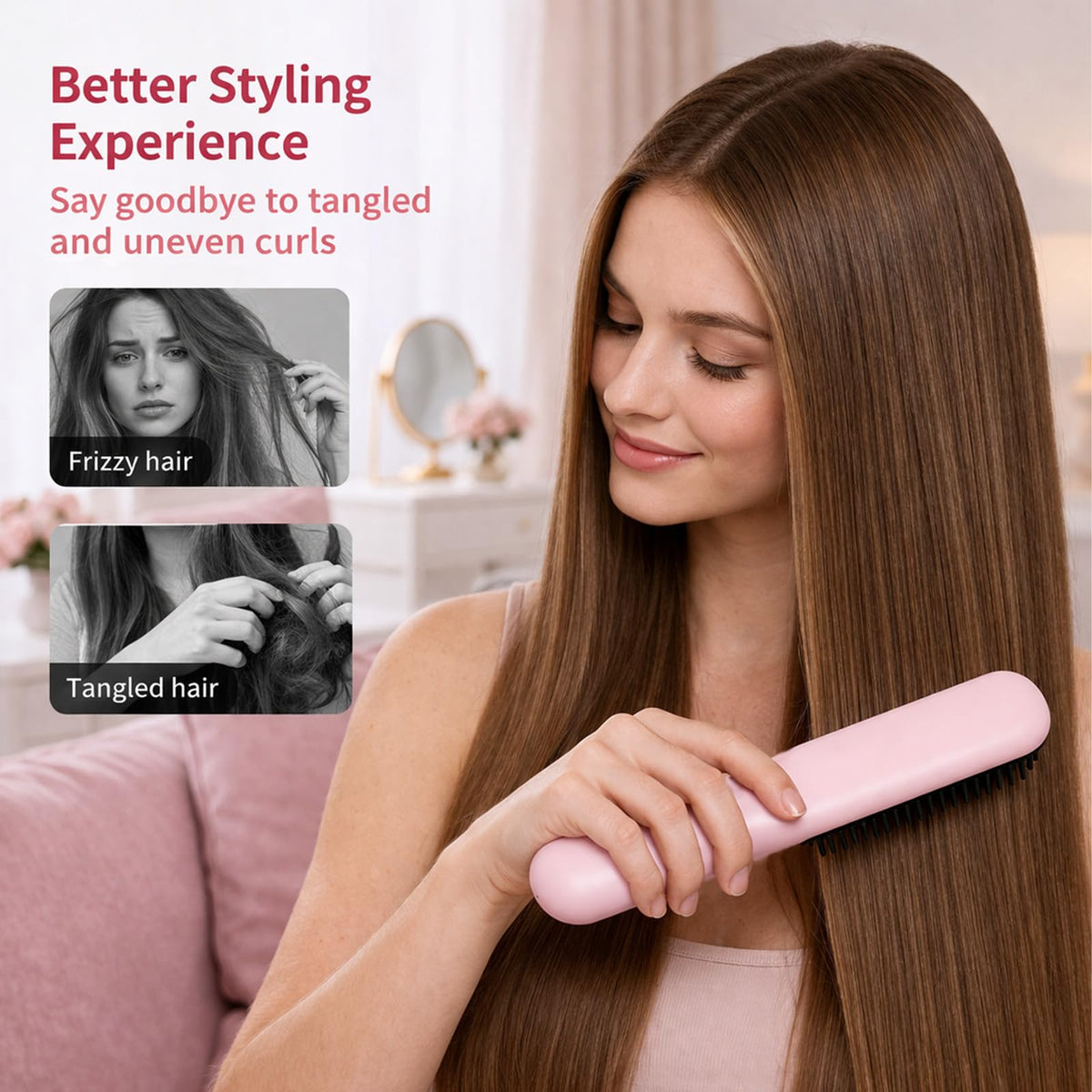 Cordless Go Brush Pro shown ready for on-the-go styling.