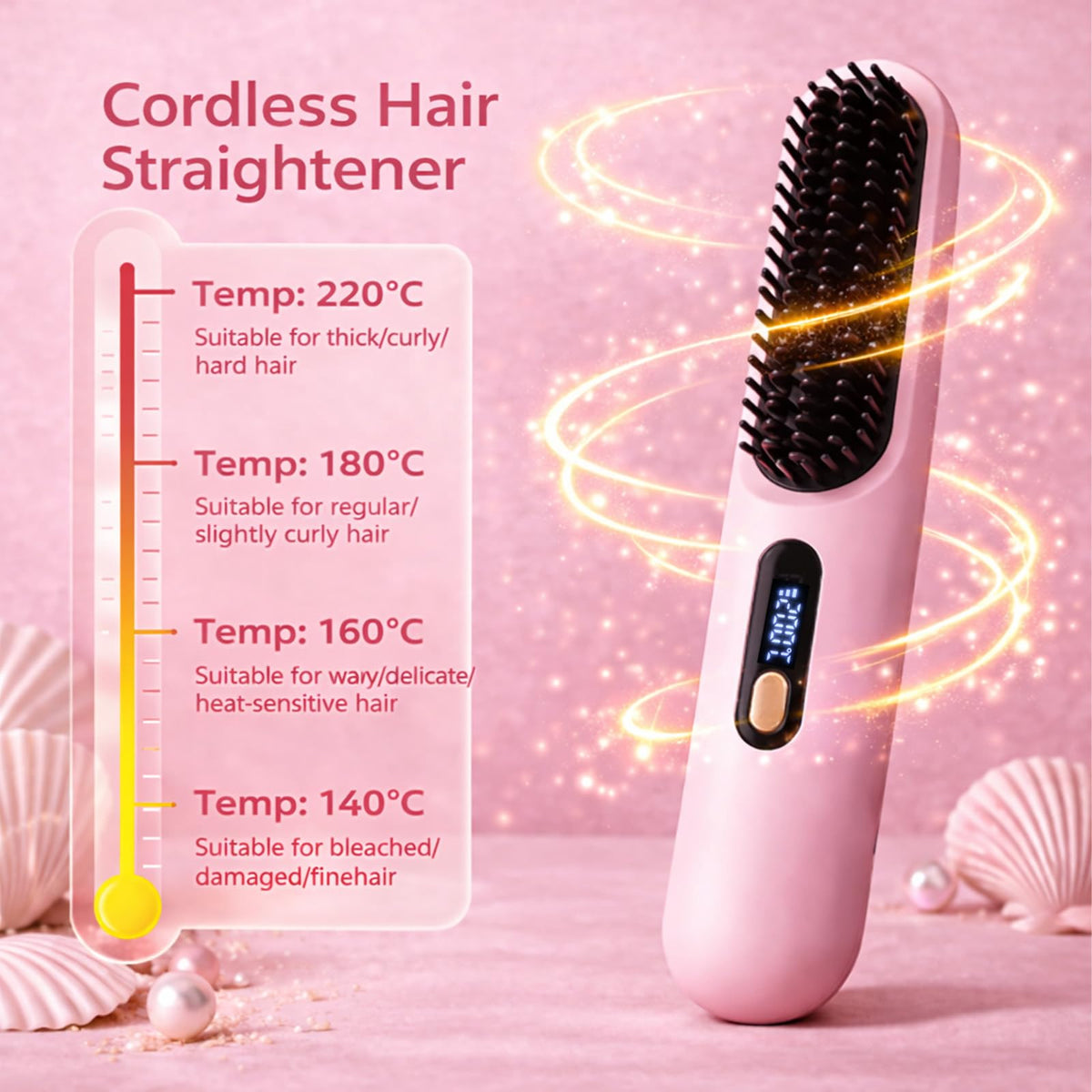 Massage head on GGPR Go Brush Pro provides scalp soothing feel during styling.
