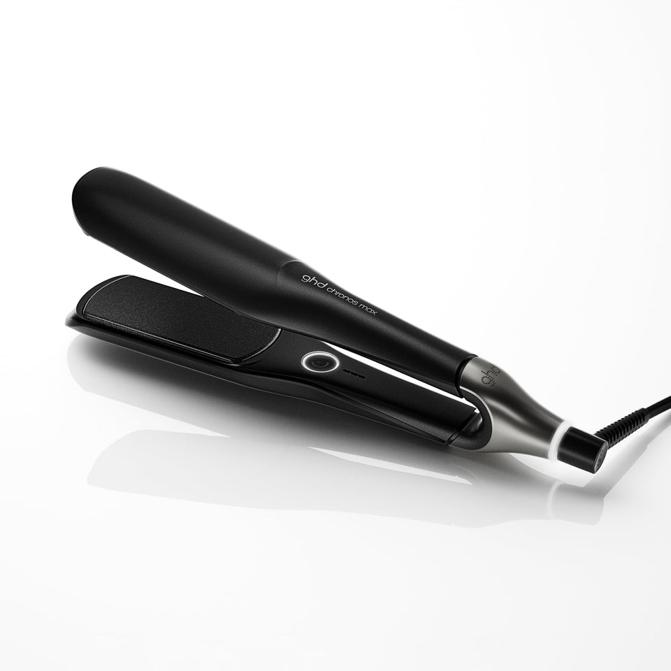 ghd Chronos with 2-Inch wide plates delivering fast, precise straightening from root to tip