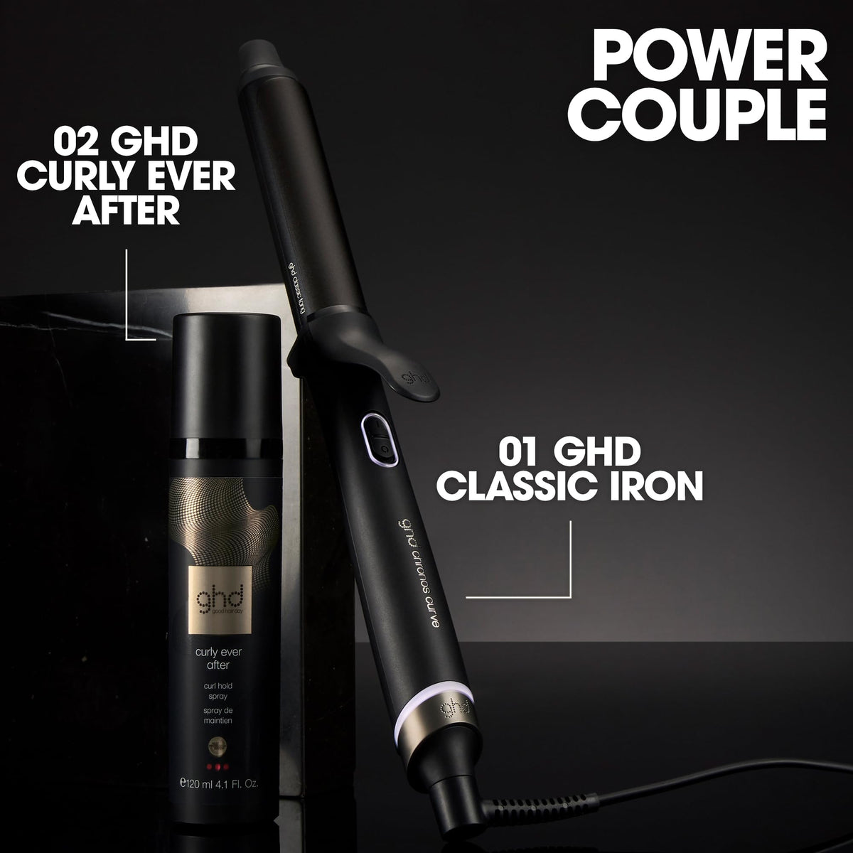 GHD Chronos Curve protective glove included for comfortable at-home styling.