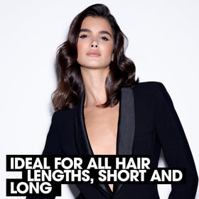 GHD Chronos Curve features a safety stand and 8.8 ft cable for convenient styling.