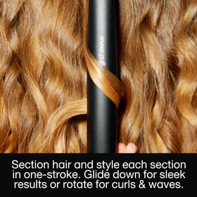 ghd Chronos Styler ceramic plates delivering high gloss and shine.