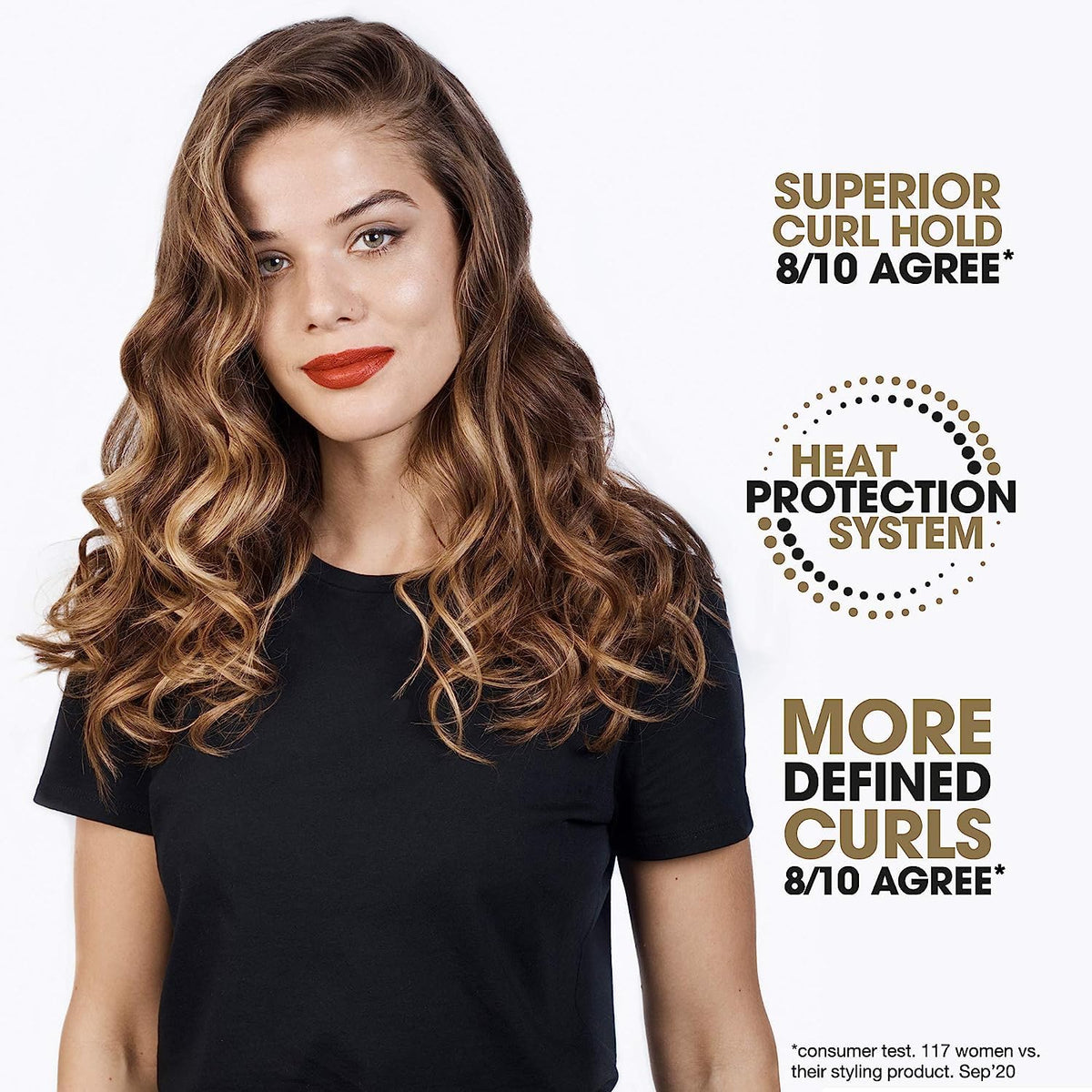 ghd Curly Ever After Curl Hold Spray application demonstrates root-to-tip coverage for lasting definition.