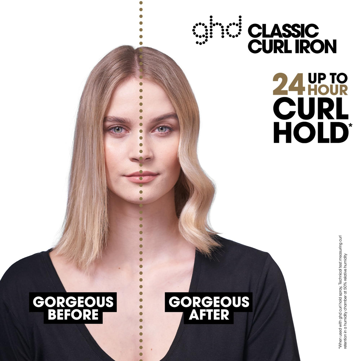 ghd Curve Classic Curl Iron cool tip protects fingers during styling.