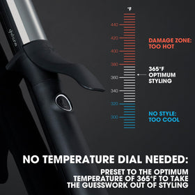 ghd Curve Classic Curl Iron spring lever enables precise curling control.
