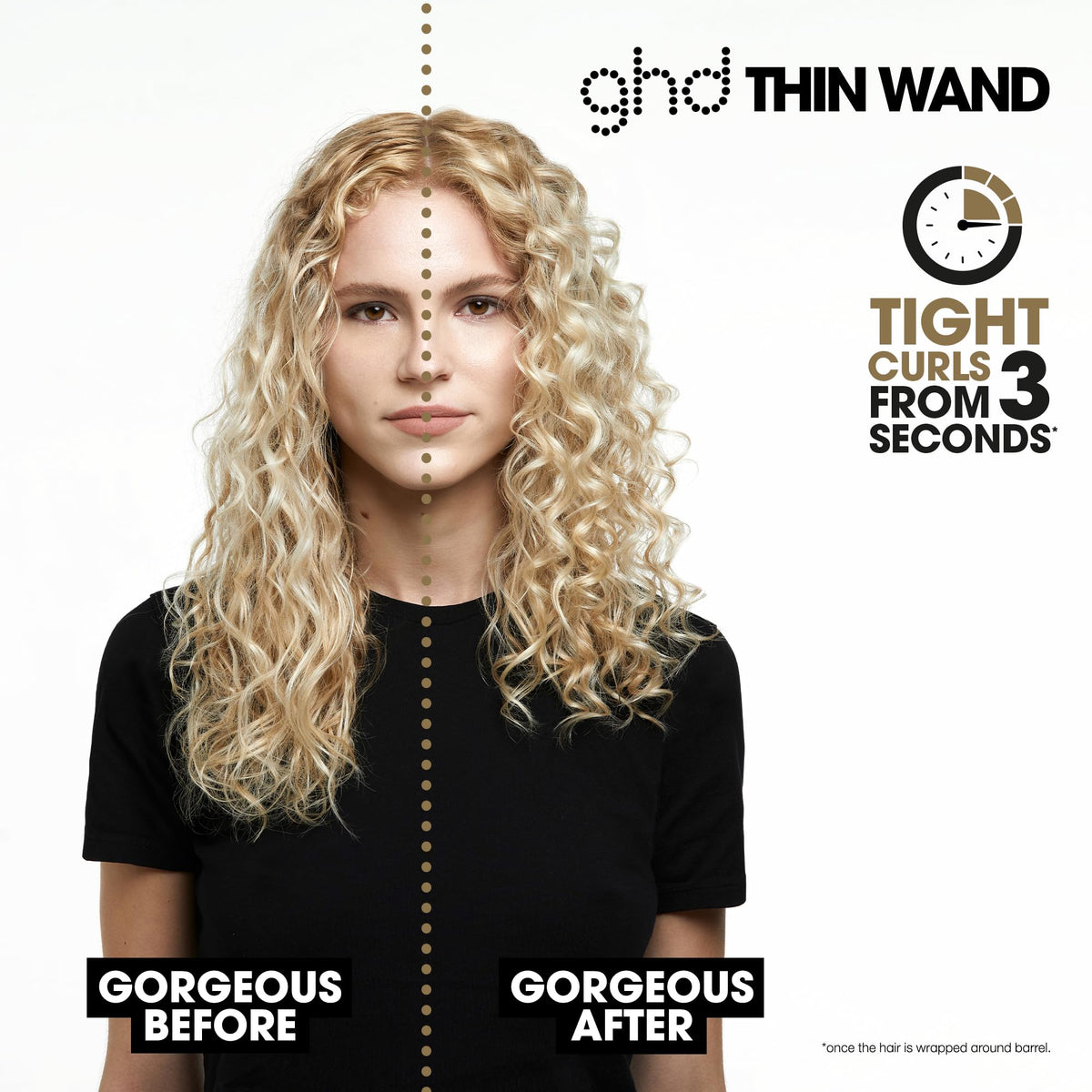 ghd Curve Classic Wave Wand cool tip safety for comfortable curling.