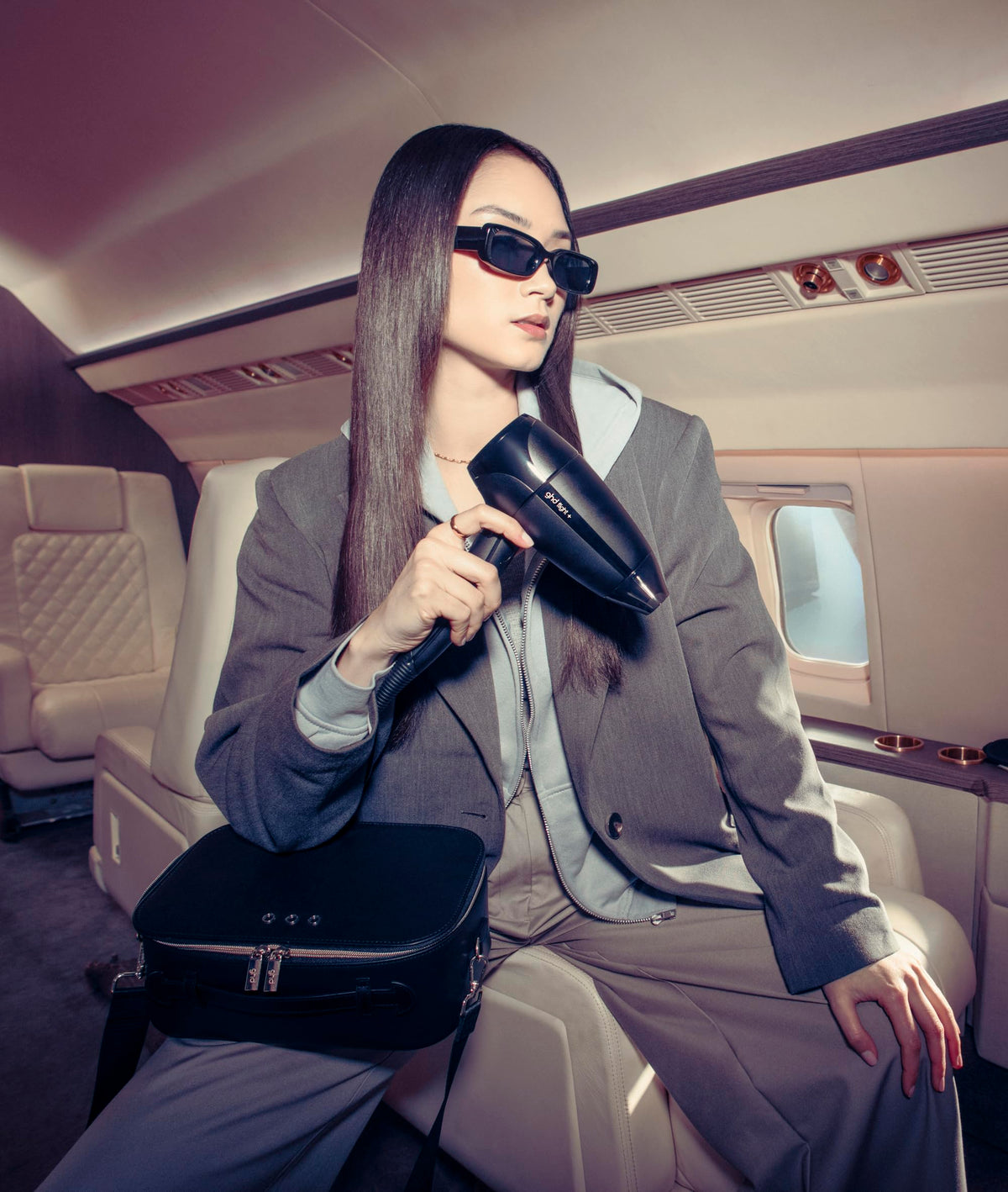 ghd Flight+ 25% smaller than full-size dryers for packing ease.