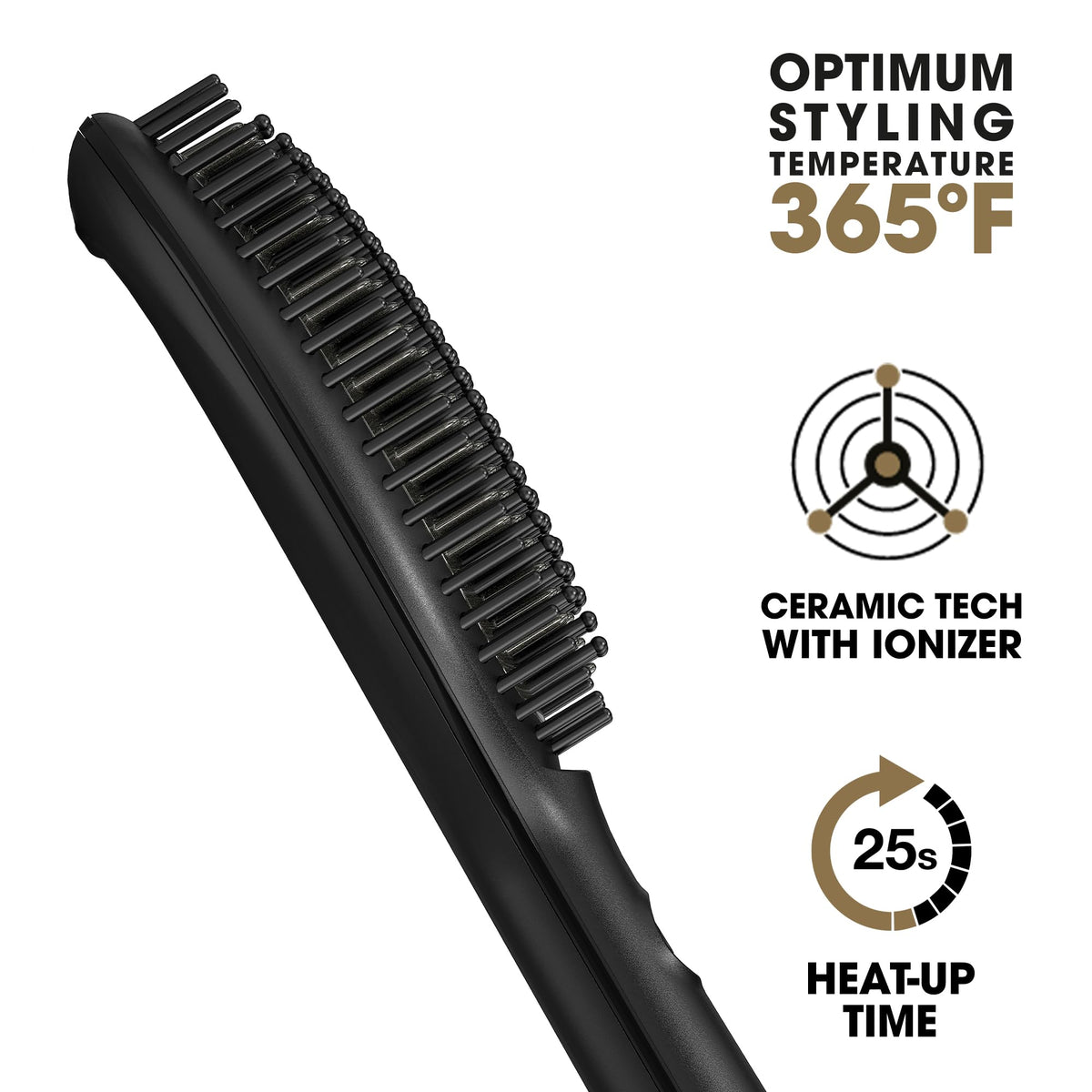 ghd Glide smoothing hot air brush bristles highlight tangle-free design for faster styling