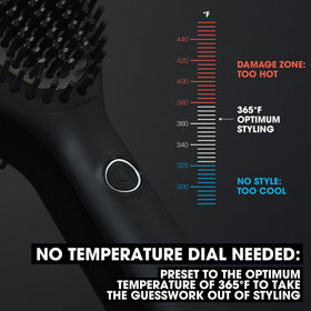 ghd Glide smoothing hot air brush ionizer close-up showing advanced smoothing technology
