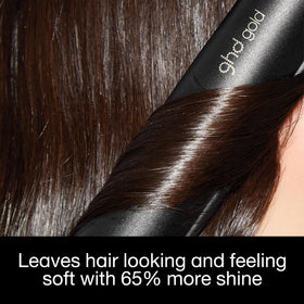 ghd Gold Styler reaches 365°F for efficient styling results.