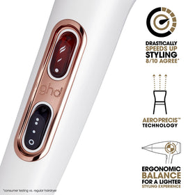 ghd Helios ionic technology reduces frizz and adds shine