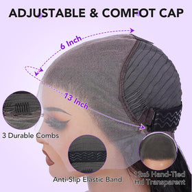 GHkfs Burmese Curly Wig 13x6 HD lace-front detail for invisible hairline