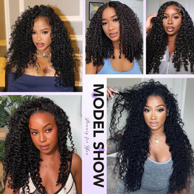 GHkfs Burmese Curly Wig natural black hairline enhances authentic color