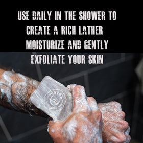 GIBS Alpha Male vanilla bar in shower scene for refreshing cleansing