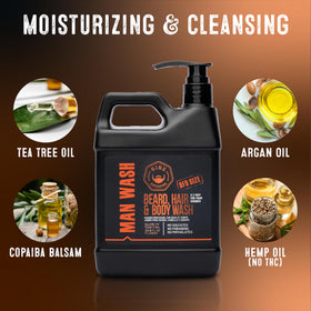 GIBS Amber Man Wash for dry skin with Hemp and Argan Oils