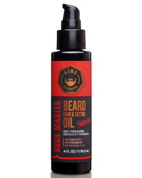 GIBS Bush Master oil bottle for beard care and hair conditioning.
