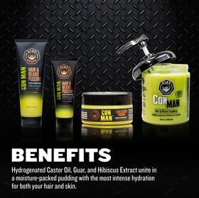 GIBS Con Man Pudding beard conditioner softens facial hair for a smooth feel.