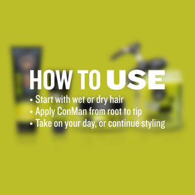 GIBS Con Man Pudding leave-in conditioner delivers everyday ease and frizz control.