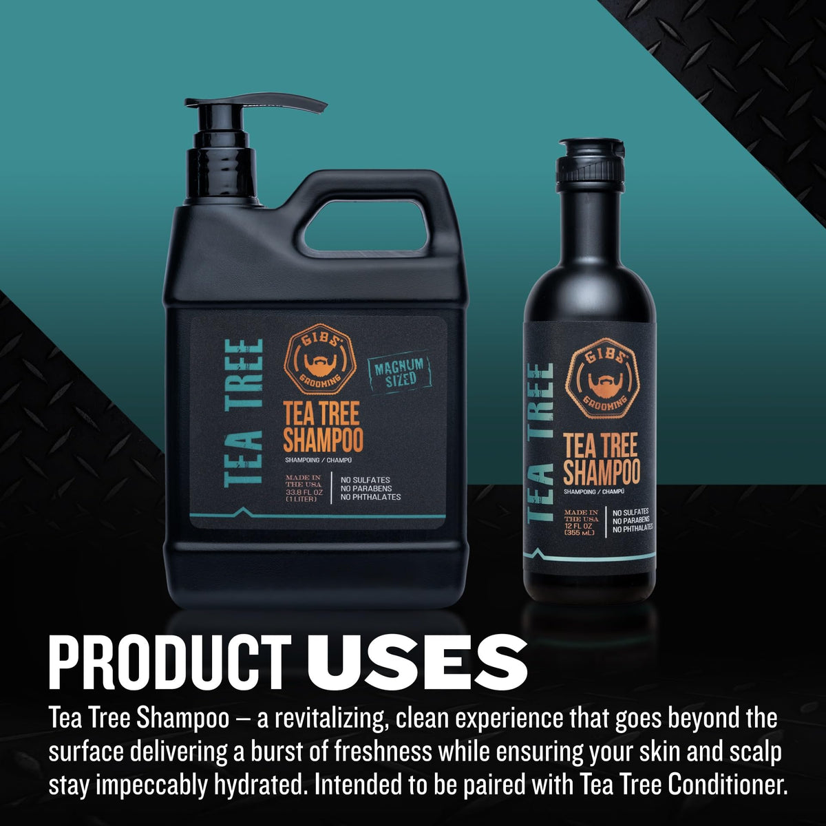 GIBS Grooming Combo Box shows shampoo and conditioner together for complete care.