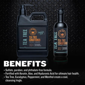 GIBS Tea Tree Conditioner bottle with keratin and aloe for detangling.