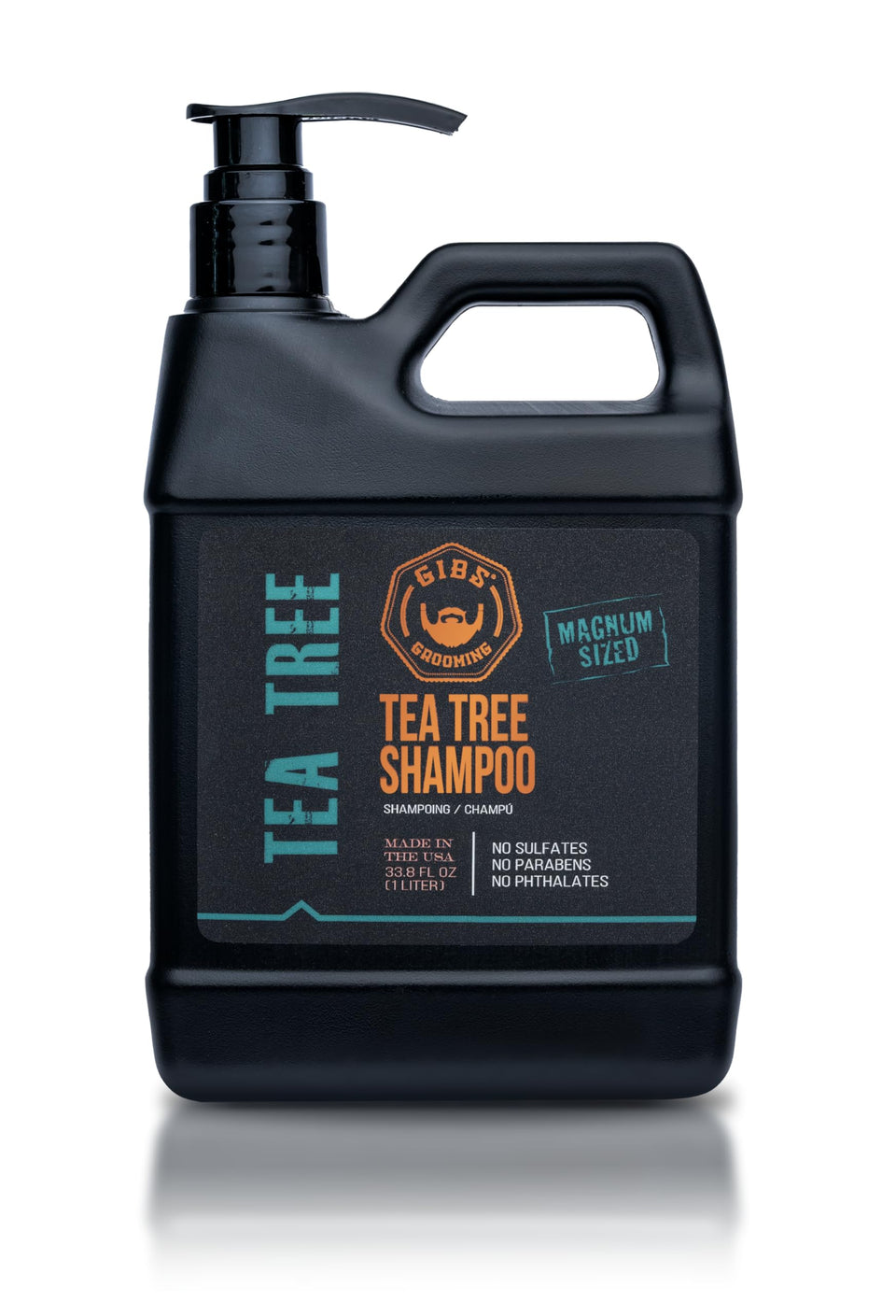 GIBS Tea Tree Shampoo bottle displaying brand label for refreshing cleanse