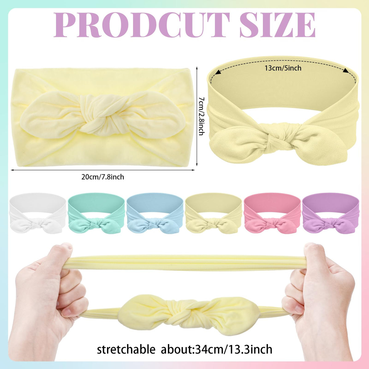 Giegxin 12-pack colorful headbands flatlay highlights versatile colors for daily outfits.