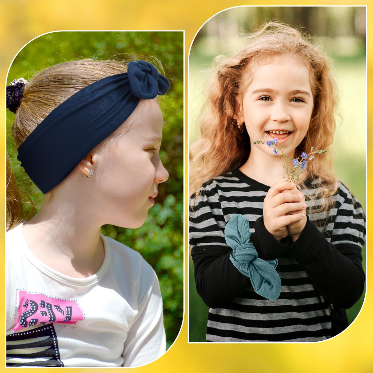 Giegxin headbands worn by girls during activities, keeping hair tidy